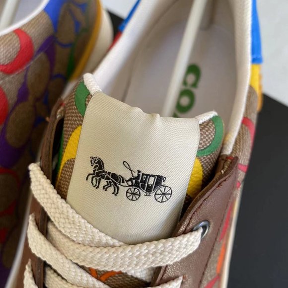Coach Rainbow Clip Low Top Sneaker NWTCA008 - Picture 8 of 11